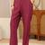 libas maroon yoke design tissue straight suit set