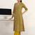 women ethnic motifs printed regular cotton blend kurta with trousers & with dupatta