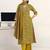 women ethnic motifs printed regular cotton blend kurta with trousers & with dupatta
