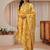 libas mustard floral printed straight suit set