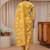 libas mustard floral printed straight suit set