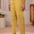 libas mustard floral printed straight suit set