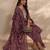 women ethnic motifs printed regular thread work kurta with trousers & with dupatta