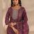 women ethnic motifs printed regular thread work kurta with trousers & with dupatta