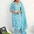 women floral printed regular kurta with trousers & with dupatta