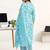 women floral printed regular kurta with trousers & with dupatta