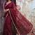 Maroon tissue designer saree