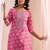 women ethnic motifs printed regular kurta with trousers & with dupatta