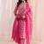 women ethnic motifs printed regular kurta with trousers & with dupatta