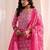 women ethnic motifs printed regular kurta with trousers & with dupatta