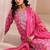 women ethnic motifs printed regular kurta with trousers & with dupatta