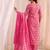women ethnic motifs printed regular kurta with trousers & with dupatta