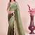 Green ombre mirror work tissue designer saree