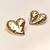 Anti-tarnish, stud back, polished finish, women's jewellery, bold heart design