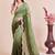 Green ombre mirror work tissue designer saree