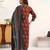 women ethnic motifs printed regular cotton blend kurta with trousers & with dupatta