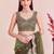 Green ombre mirror work tissue designer saree