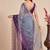Multicolor ombre mirror work tissue designer saree