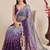 Multicolor ombre mirror work tissue designer saree