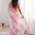 Pink pink satin ethnic solid party wear matching blouse sarees