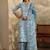women ethnic motifs printed regular thread work kurta with trousers & with dupatta