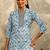 women ethnic motifs printed regular thread work kurta with trousers & with dupatta