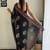 Black embellished sequinned  georgette saree