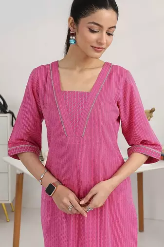 women regular kurta with salwar & with dupatta