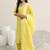 striped straight kurta with harem pants & dupatta