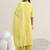 striped straight kurta with harem pants & dupatta