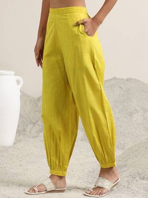 striped straight kurta with harem pants & dupatta 7
