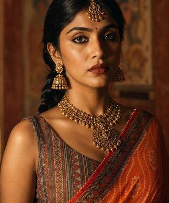 Multicolor bandhani  georgette handloom saree 5