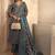 women ethnic motifs printed regular thread work kurta with trousers & with dupatta