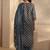 women ethnic motifs printed regular thread work kurta with trousers & with dupatta