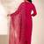 women ethnic motifs embroidered regular kurta with trousers & with dupatta
