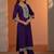 women ethnic motifs embroidered regular thread work kurta with trousers