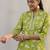 libas green floral printed cotton blend straight suit set with dupatta