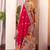 Pink ethnic motifs silk blend saree