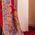 Pink ethnic motifs silk blend saree