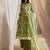 libas green geometric printed straight suit set with dupatta