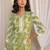 libas green geometric printed straight suit set with dupatta