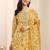 women floral printed regular thread work kurta with trousers & with dupatta