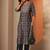 women ethnic motifs printed regular thread work kurta with trousers