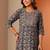 women ethnic motifs printed regular thread work kurta with trousers