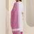 women printed regular thread work kurta with trousers & with dupatta
