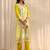 libas yellow floral printed straight suit set with dupatta
