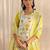 libas yellow floral printed straight suit set with dupatta