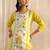 libas yellow floral printed straight suit set with dupatta
