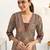 women ethnic motifs printed regular kurta with trousers & with dupatta