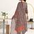 women ethnic motifs printed regular kurta with trousers & with dupatta